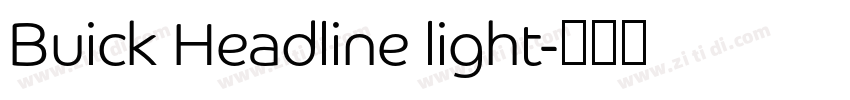 Buick Headline light字体转换